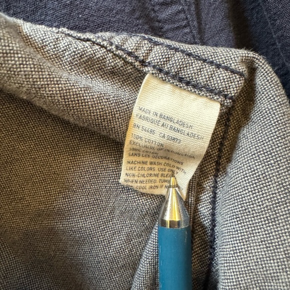 🦅 AE Color Block Long Sleeve Button Down Shirt - Picture 9 of 9